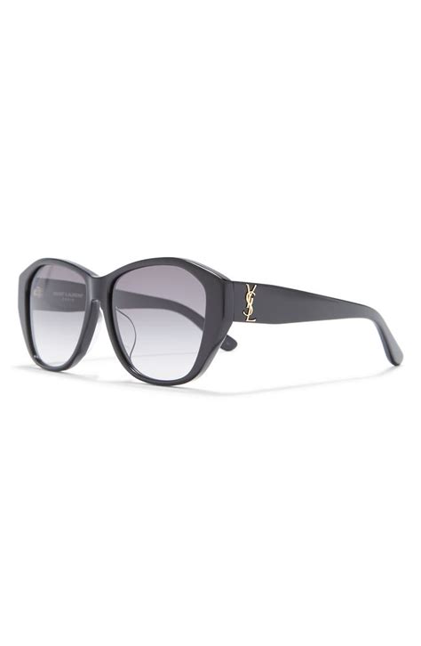 saint laurent 57mm oval sunglasses